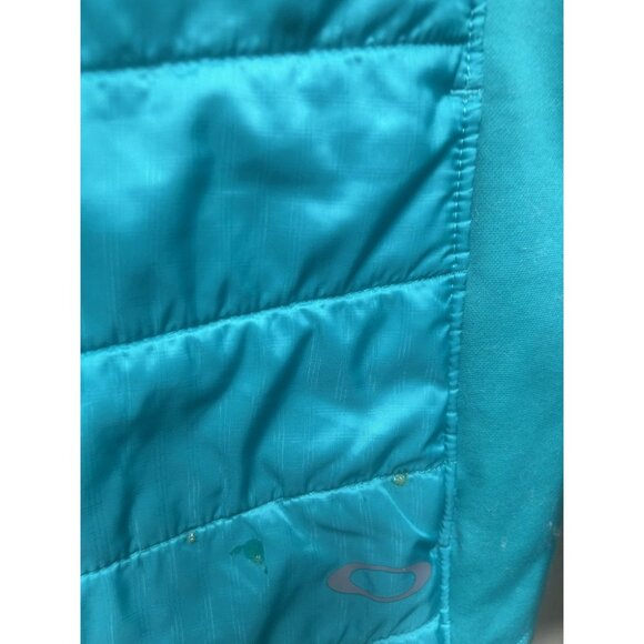 Oakley Women's Quilted Puffer Jacket Lightweight Polyester Teal Size L Zip Up - Picture 2 of 7